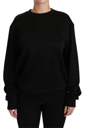 Dolce & Gabbana Sweathshirts & Hoodies, Dame, Sort, S, Bomuld, Elegant sort bomuldssweater