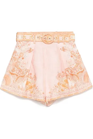 ZIMMERMANN Shorts, Dame, Flerfarvet, XS, Uld, Acacia Tuck Shorts