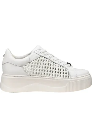 Cult Sko, Dame, Hvid, 37 EU, Uld, Hvide sporty sneakers kvinder