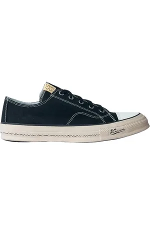 VISVIM Sko, Herre, Sort, 42 EU, Bomuld, Dash-Print Lave Sneakers