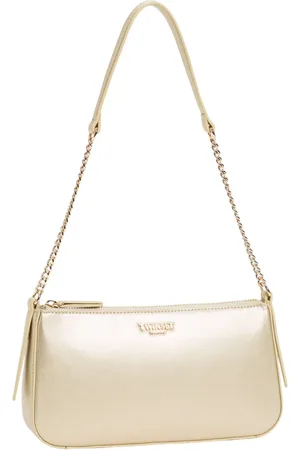Twin-Set Taske, Dame, Gul, ONE SIZE, Uld, Guld Logo Taske i PU Materiale