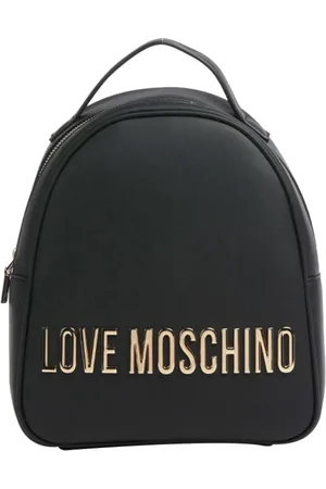 Moschino Taske, Dame, Sort, ONE SIZE, Uld, Sort Stilfuld Rygsæk med Metaldetaljer