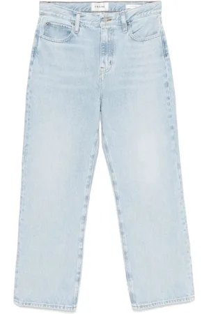 Frame Jeans, Dame, Blå, W28, Bomuld, Crop Jeans