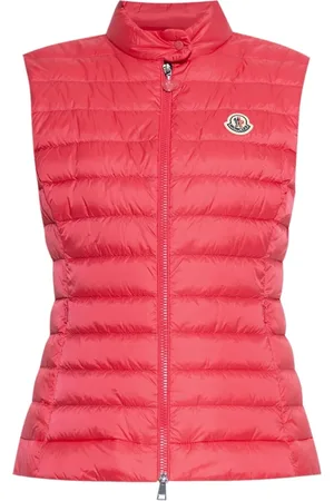Moncler Jakke, Dame, Rød, S, Uld, Fuchsia Puffer Vest