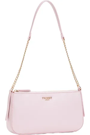 Twin-Set Taske, Dame, Lyserød, ONE SIZE, Uld, Rosa Logo Taske i PU Materiale