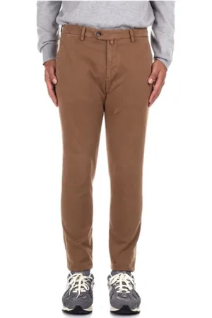 Briglia 1949 Bukser, Herre, Brun, 3XL, Brun Slim Fit Bukser med Lynlås