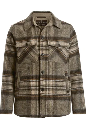 Oscar Jacobson Jakke, Herre, , M, Check Overshirt Yttertøj