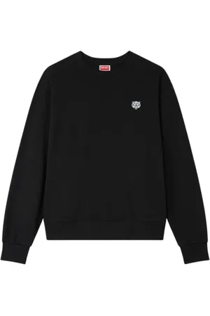 Kenzo Sweathshirts & Hoodies, Herre, Sort, L, Glad Tiger Broderet Sweater