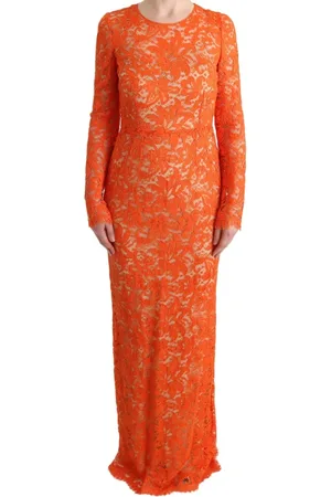 Dolce & Gabbana Kjole, Dame, , S, Bomuld, Elegant Langærmet Kjole