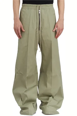 Rick Owens Bukser, Herre, Grøn, L, Bomuld, Wide Bela Celadon Bukser