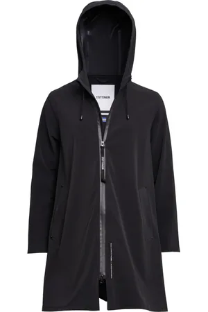 Stutterheim Jakke, Dame, Sort, XS, Letvægts Mat Zip Regnfrakke