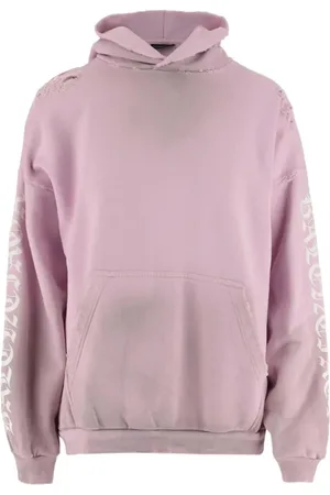Balenciaga Sweathshirts & Hoodies, Dame, Lyserød, 2XS, Bomuld, Stencil Hættetrøje Kvinder