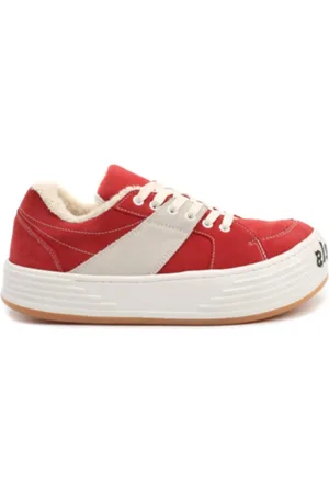 Palm Angels Sko, Herre, Rød, 40 EU, Bomuld, Logo Ruskind Sneakers