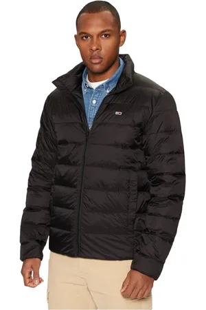 Tommy Hilfiger Jakke, Herre, Sort, L, Uld, Sort Logo Puffer Jakke