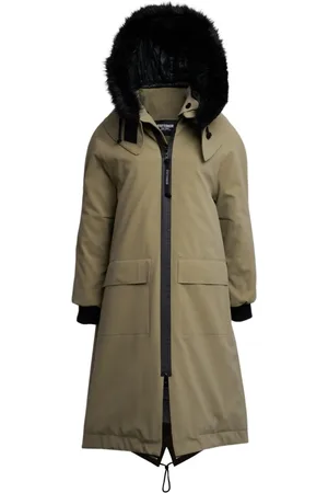 Stutterheim Frakke, Dame, Grøn, XL, Uld, Vandtæt Fishtail Parka til Kvinder