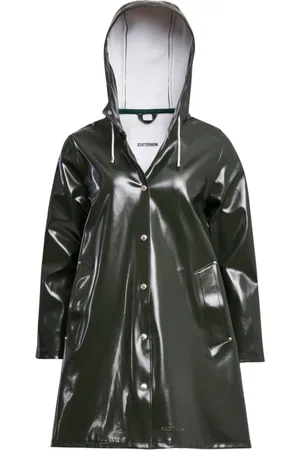 Stutterheim Jakke, Dame, Grøn, 3XS, A-line Vandtæt Regnfrakke til Kvinder