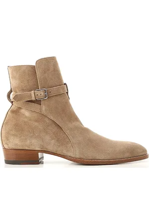 Saint Laurent Sko, Dame, , 39 EU, Læder, Læder Jodhpur-støvler med spænde lukning