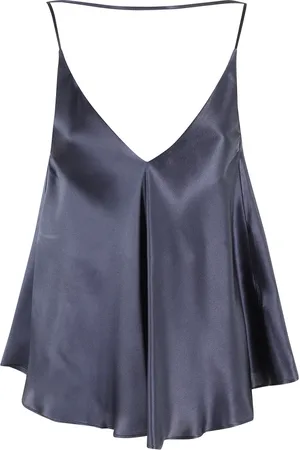 SEMICOUTURE Top, Dame, Blå, L, Elegant Etienne Kjole