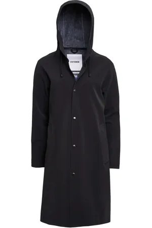 Stutterheim Jakke, unisex, Sort, S, Uld, Mat Print Regnfrakke
