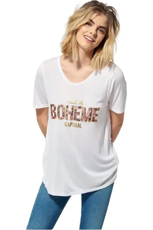 Kaporal 5 Top, Dame, Hvid, S, Uld, Boheme T-shirt hvid regelmæssig pasform