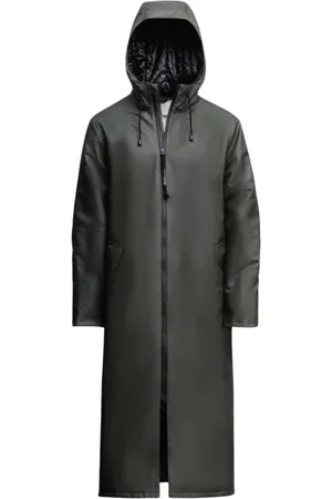 Stutterheim Jakke, Herre, Grøn, 2XS, Uld, Vinter Regnfrakke Lang Jakke