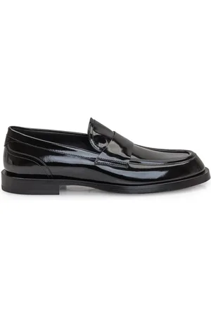 Dolce & Gabbana Sko, Herre, Sort, 39 EU, Læder, Læder Loafers med Patent Effekt