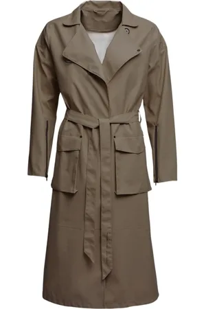 Stutterheim Frakke, Dame, Grøn, M, Uld, Let Vandtæt Trenchcoat