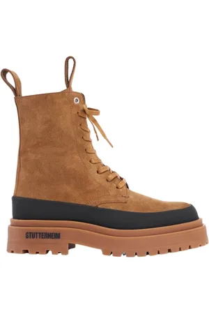 Stutterheim Sko, unisex, Brun, 41 EU, Suede, Suede Lace-Up Mid-Calf Støvler