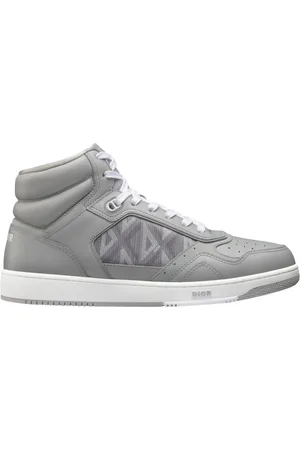 Dior Sko, Dame, Grå, 40 EU, Læder, Høje Diamant Sneakers Kvinder Læder Gummi