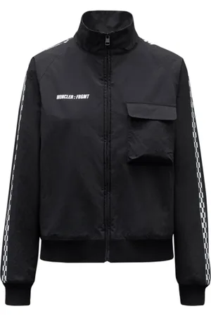 Moncler Jakke, Herre, Sort, S, Uld, Logo Windbreaker Jakke Sort Mænd