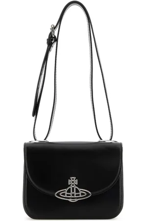 Vivienne Westwood Taske, Dame, Sort, ONE SIZE, Læder, Linda Crossbody Taske i Sort Læder