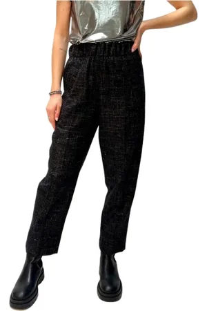 TELA Bukser, Dame, Sort, S, Uld, Stilfulde PantaloneD. Kilo/Quad