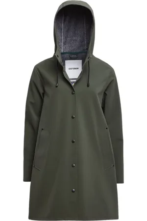 Stutterheim Jakke, Dame, Grøn, XL, A-line Vandtæt Regnfrakke til Kvinder