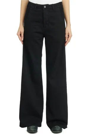 THOM KROM Bukser, Dame, Sort, M, Denim, Bred Ben Denim Bukser