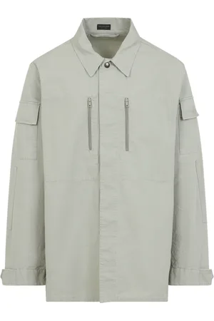 Balenciaga Jakke, Herre, , 3XS, Bomuld, Militær Langærmet Skjorte