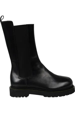 Pinko Sko, Dame, Sort, 38 EU, Uld, Elegante Slip-On Støvler Natalie 3