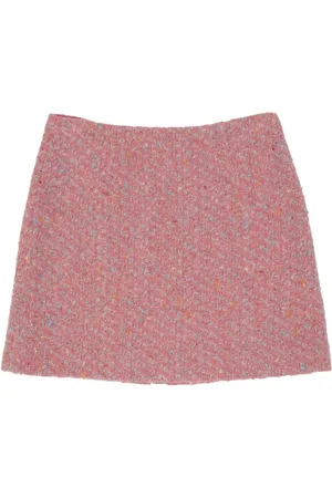 Moschino Nederdel, Dame, Lyserød, M, Uld, Uld Mini Nederdel Couture Stil