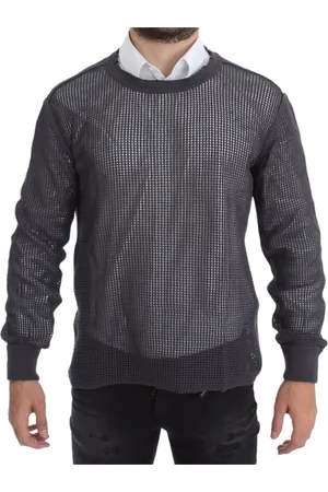 Dolce & Gabbana Strik, Herre, Lilla, XL, Bomuld, Elegant Lilla Sweater Italiensk Hndvrk
