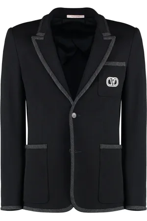 VALENTINO Jakke, Herre, Sort, M, Bomuld, Bomuld jakke med broderet logo