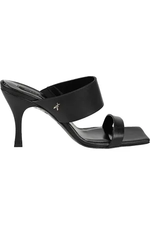 Patrizia Pepe Sko, Dame, Sort, 37 EU, Læder, Elegante Slip-On Sandaler