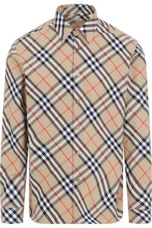 Burberry Skjorte, Herre, , S, Bomuld, Sand Check Checkshirt