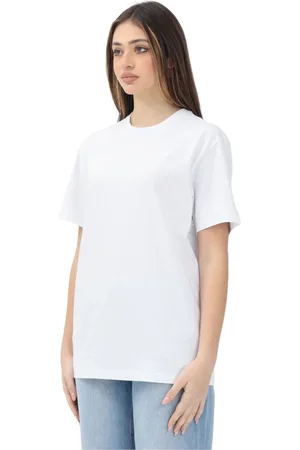 Diesel Top, Dame, Hvid, M, Bomuld, Hvid kortærmet T-shirt Oversize