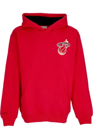 Mitchell & Ness Sweathshirts & Hoodies, Herre, Rød, L, Bomuld, Miami Heat Vintage Logo Hoodie
