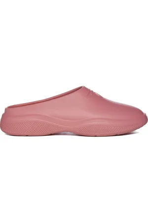 Prada Sko, Dame, Lyserød, 35 EU, Gummimuler med logodetalje