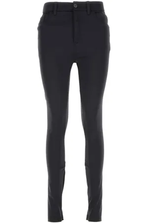 Balenciaga Bukser, Dame, Sort, M, Nylon, Logo Leggings med 5 Lommer Design