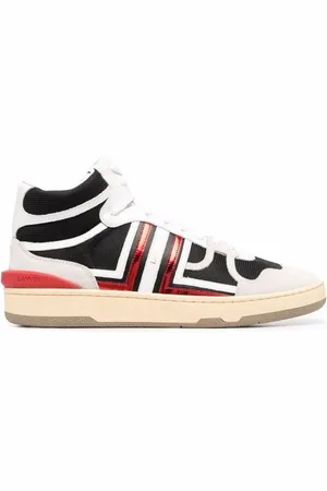Lanvin Sko, Dame, Flerfarvet, 41 EU, Suede, High-Top Sneakers med Suede Detalje