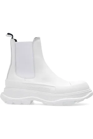 Alexander McQueen Sko, Dame, Hvid, 40 EU, Læder, Chunky Sole Læder Sneakers Kvinder