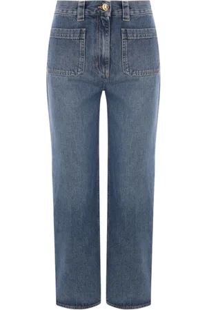 Elisabetta Franchi Jeans, Dame, Blå, W26, Bomuld, Cropped Jeans