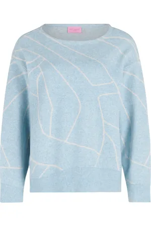 Betty Barclay Strik, Dame, Grøn, L, Uld, Jacquard Striktrøje