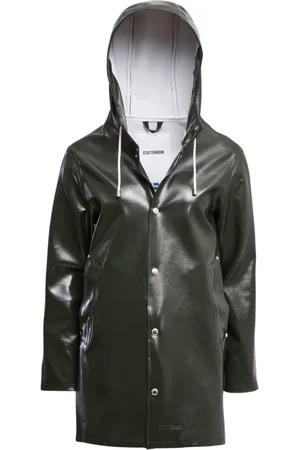Stutterheim Jakke, unisex, Grøn, 2XS, Uld, Opal Vandtæt Regnfrakke